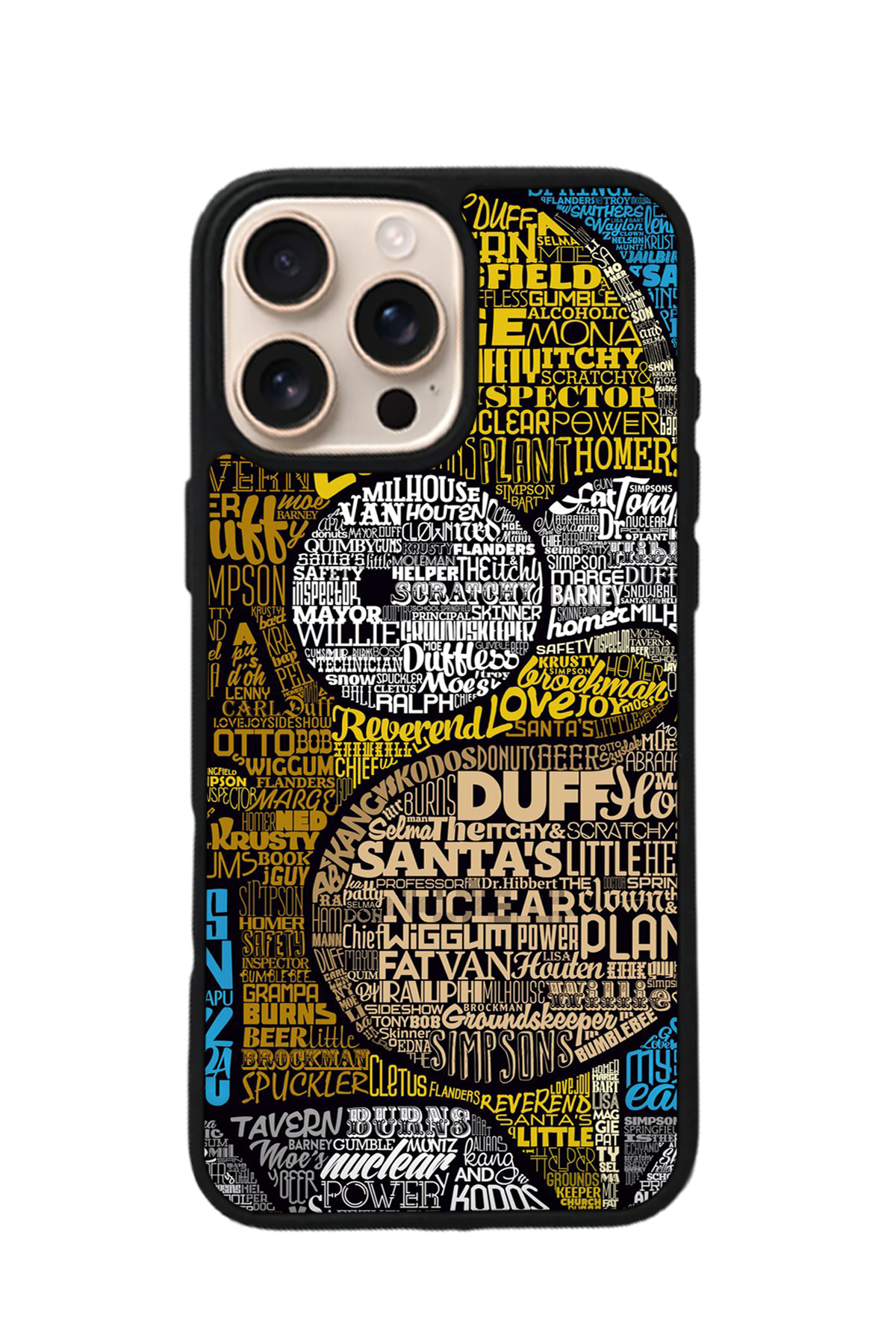 iPhone 16 Pro Uyumlu The Simpsons Tasarımlı Glossy Premium Kılıf