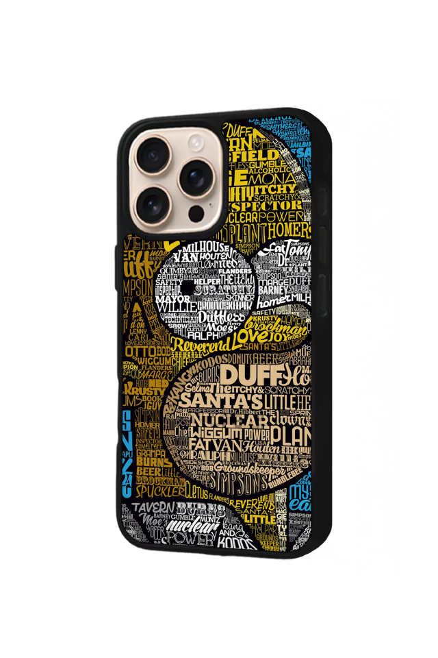 iPhone 16 Pro Uyumlu The Simpsons Tasarımlı Glossy Premium Kılıf