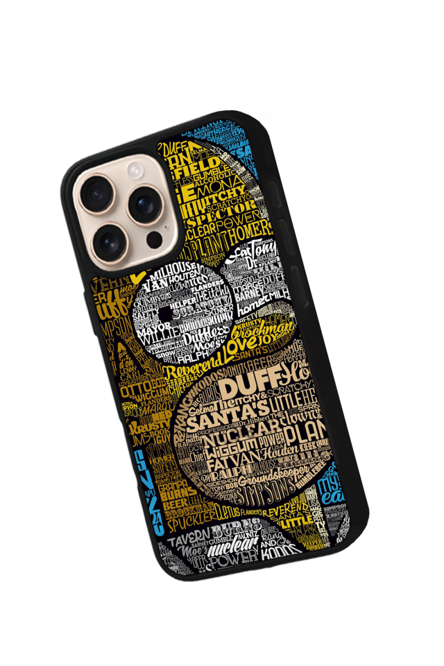 iPhone 16 Pro Uyumlu The Simpsons Tasarımlı Glossy Premium Kılıf