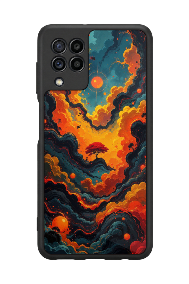 Samsung Galaxy M32 Uyumlu Abstract Tasarımlı Glossy Premium Kılıf