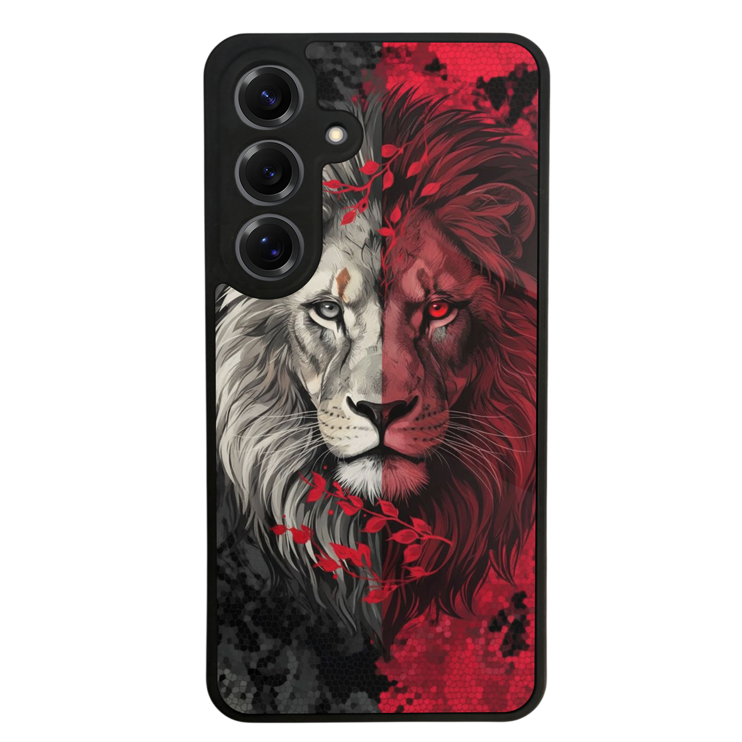 Samsung Galaxy S25 Uyumlu Aslan Tasarımlı Glossy Premium Kılıf