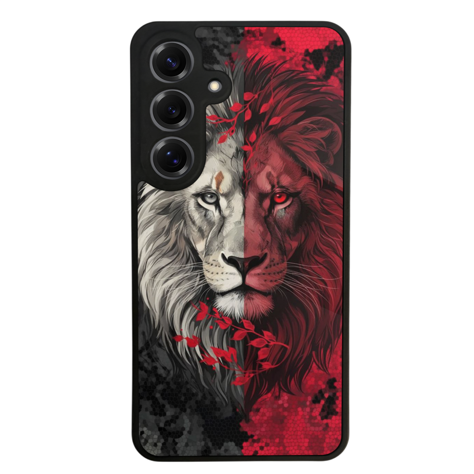 Samsung Galaxy S25 Uyumlu Aslan Tasarımlı Glossy Premium Kılıf