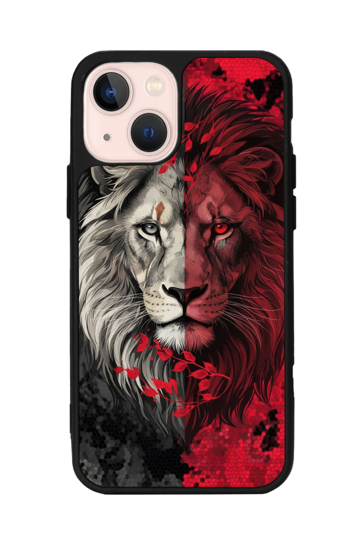 iPhone 13/14 Uyumlu Aslan Tasarımlı Glossy Premium Kılıf