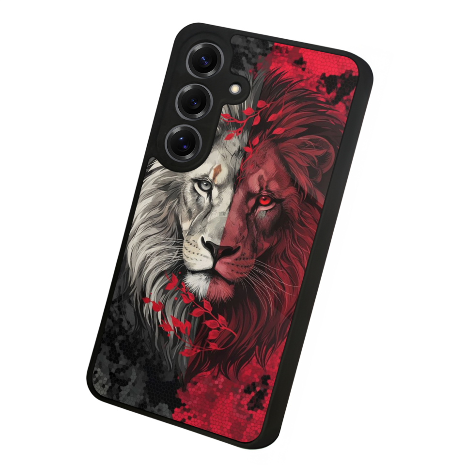 Samsung Galaxy S25 Uyumlu Aslan Tasarımlı Glossy Premium Kılıf