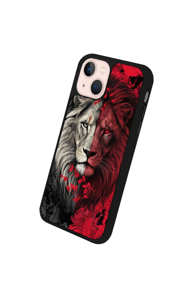 iPhone 13/14 Uyumlu Aslan Tasarımlı Glossy Premium Kılıf