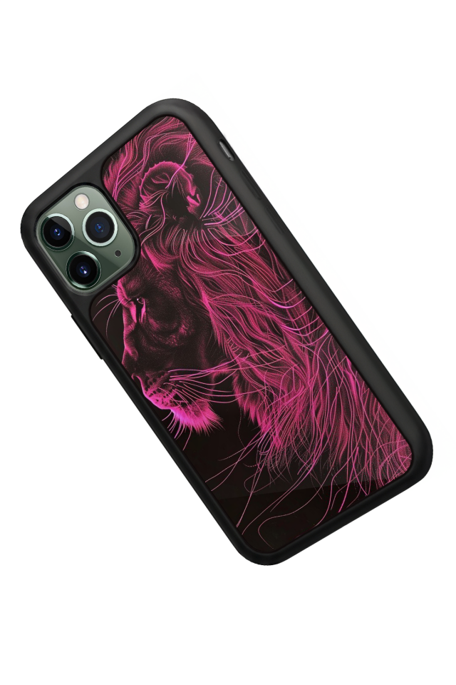 iPhone 11 Pro Max Uyumlu Aslan Tasarımlı Glossy Premium Kılıf
