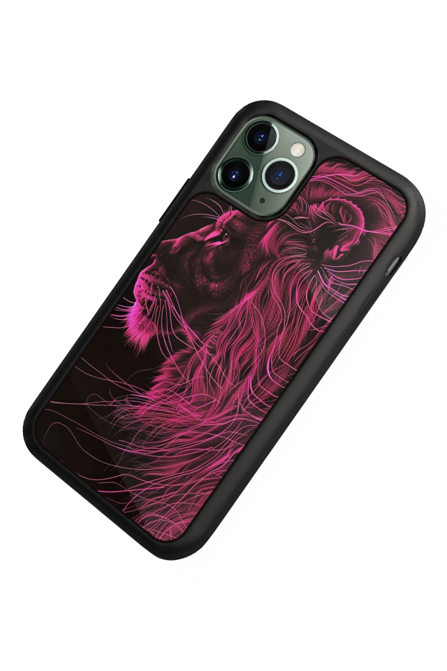 iPhone 11 Pro Max Uyumlu Aslan Tasarımlı Glossy Premium Kılıf