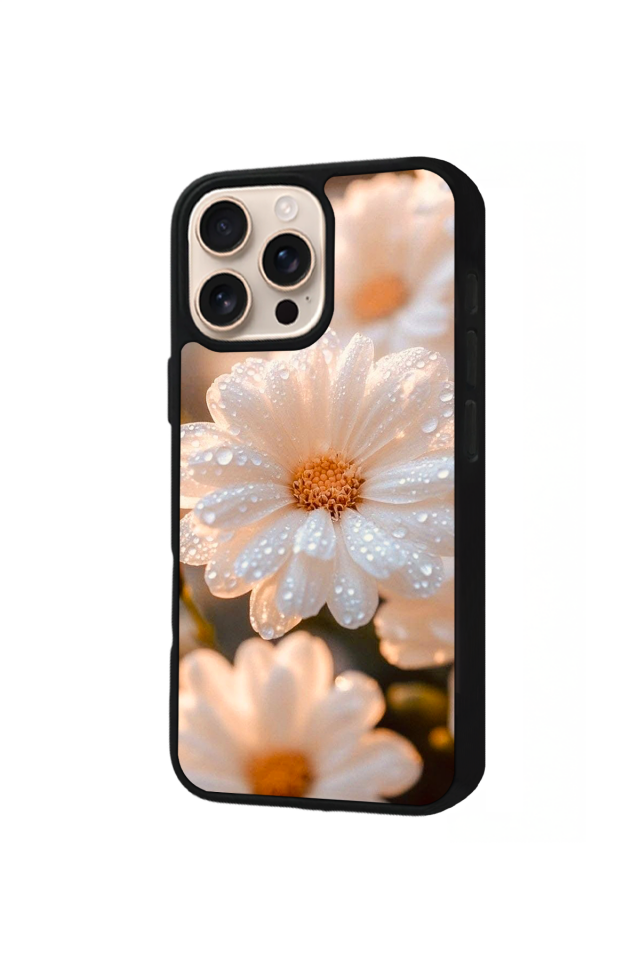 iPhone 16 Pro Max Uyumlu Cicek Tasarımlı Glossy Premium Kılıf
