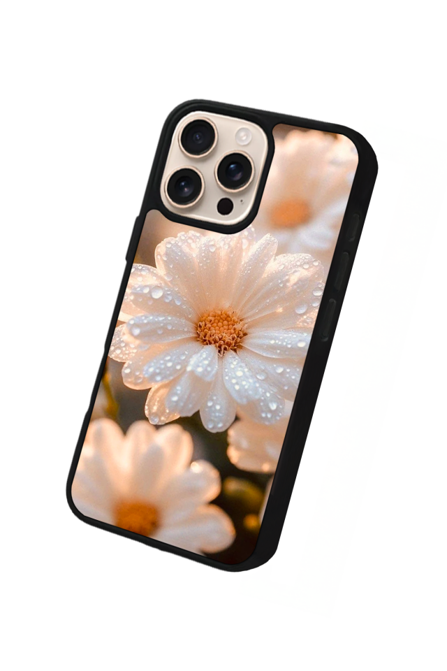 iPhone 16 Pro Max Uyumlu Cicek Tasarımlı Glossy Premium Kılıf