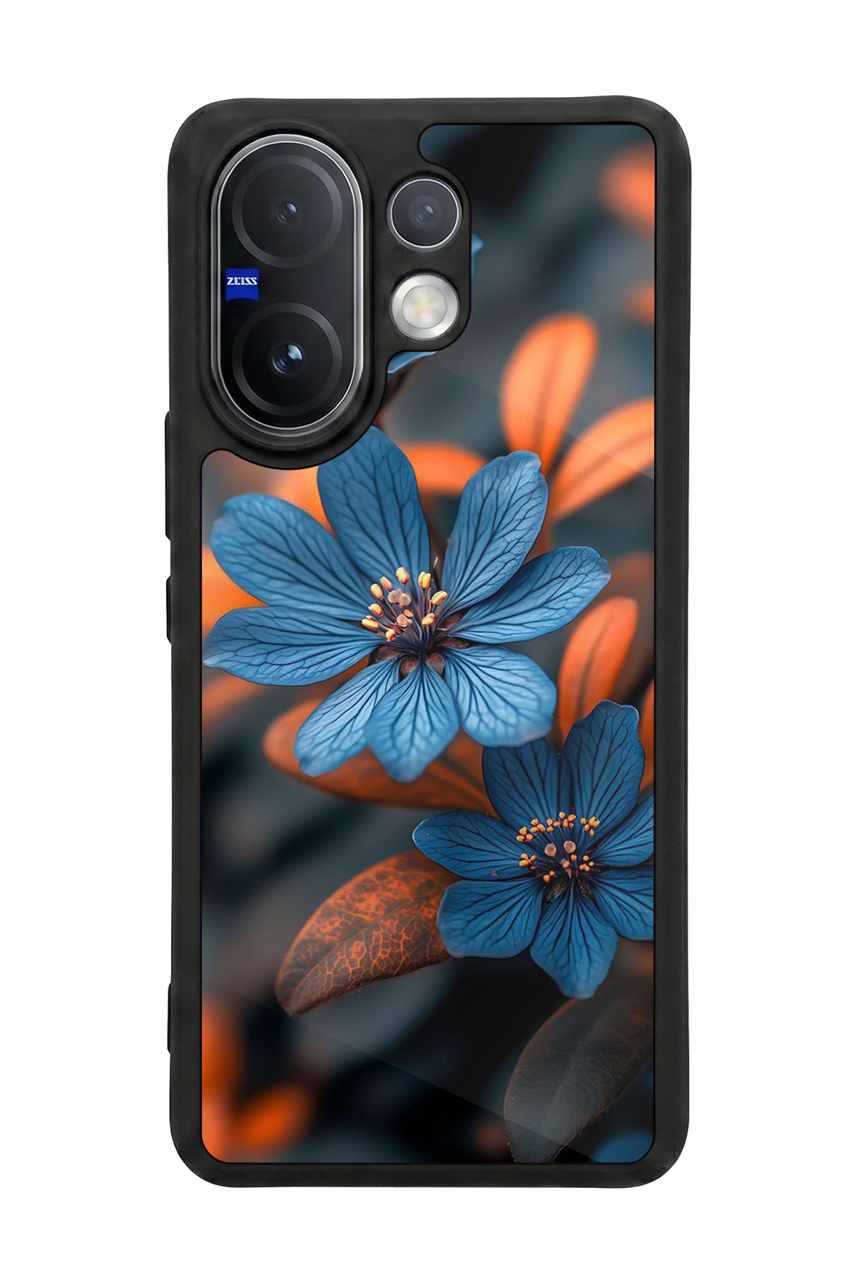 Vivo V60 Uyumlu Cicek Tasarımlı Glossy Premium Kılıf