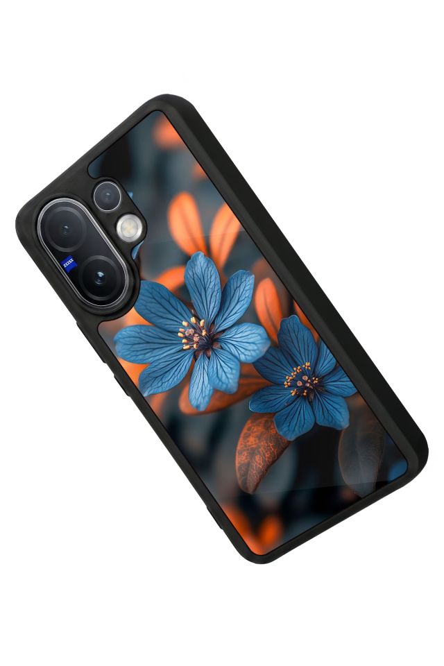 Vivo V60 Uyumlu Cicek Tasarımlı Glossy Premium Kılıf