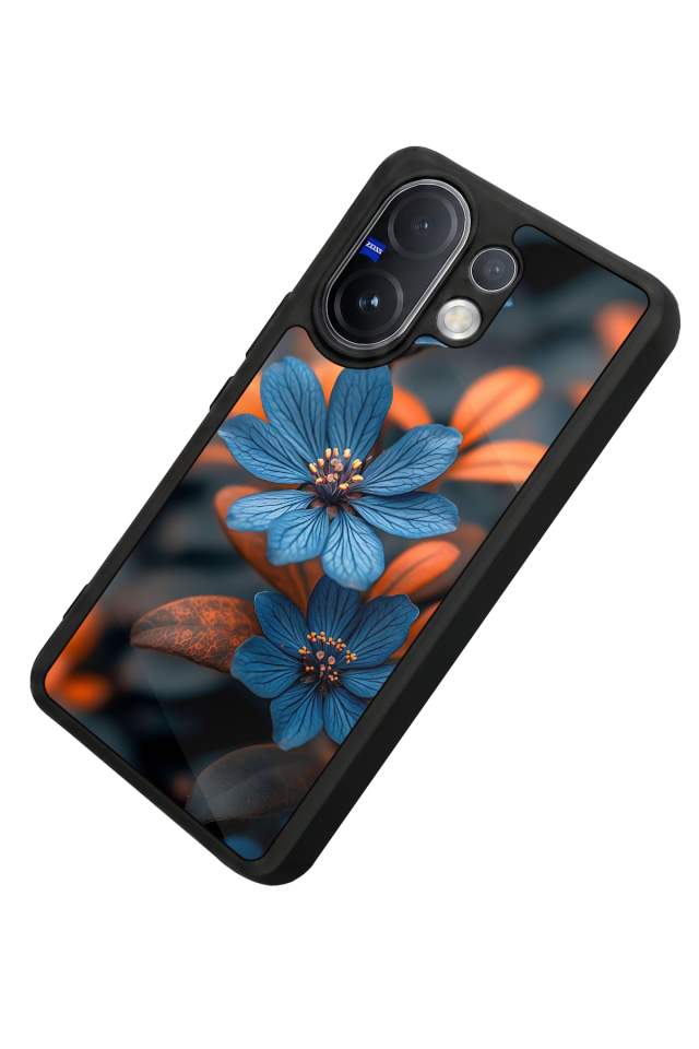 Vivo V60 Uyumlu Cicek Tasarımlı Glossy Premium Kılıf