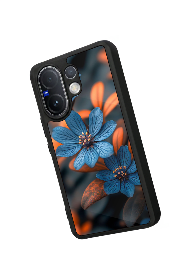 Vivo V60 Uyumlu Cicek Tasarımlı Glossy Premium Kılıf