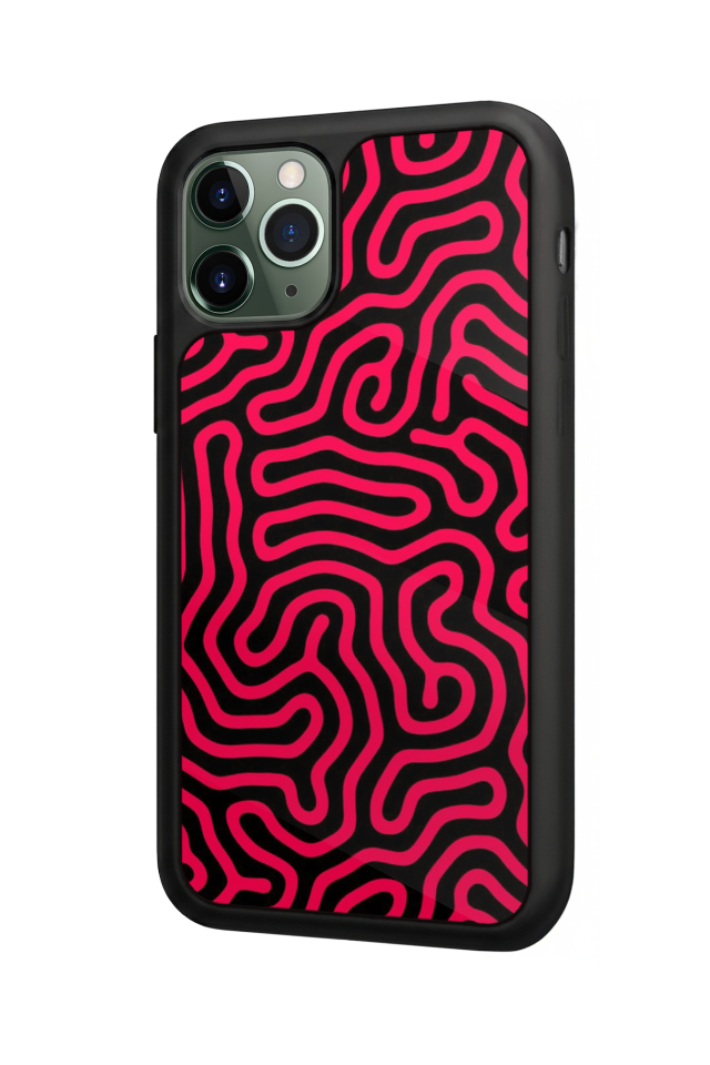 iPhone 11 Pro Uyumlu Çizgi Sanatı Tasarımlı Glossy Premium Kılıf