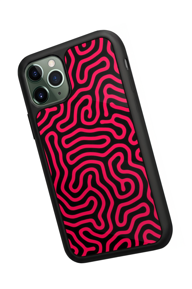 iPhone 11 Pro Uyumlu Çizgi Sanatı Tasarımlı Glossy Premium Kılıf