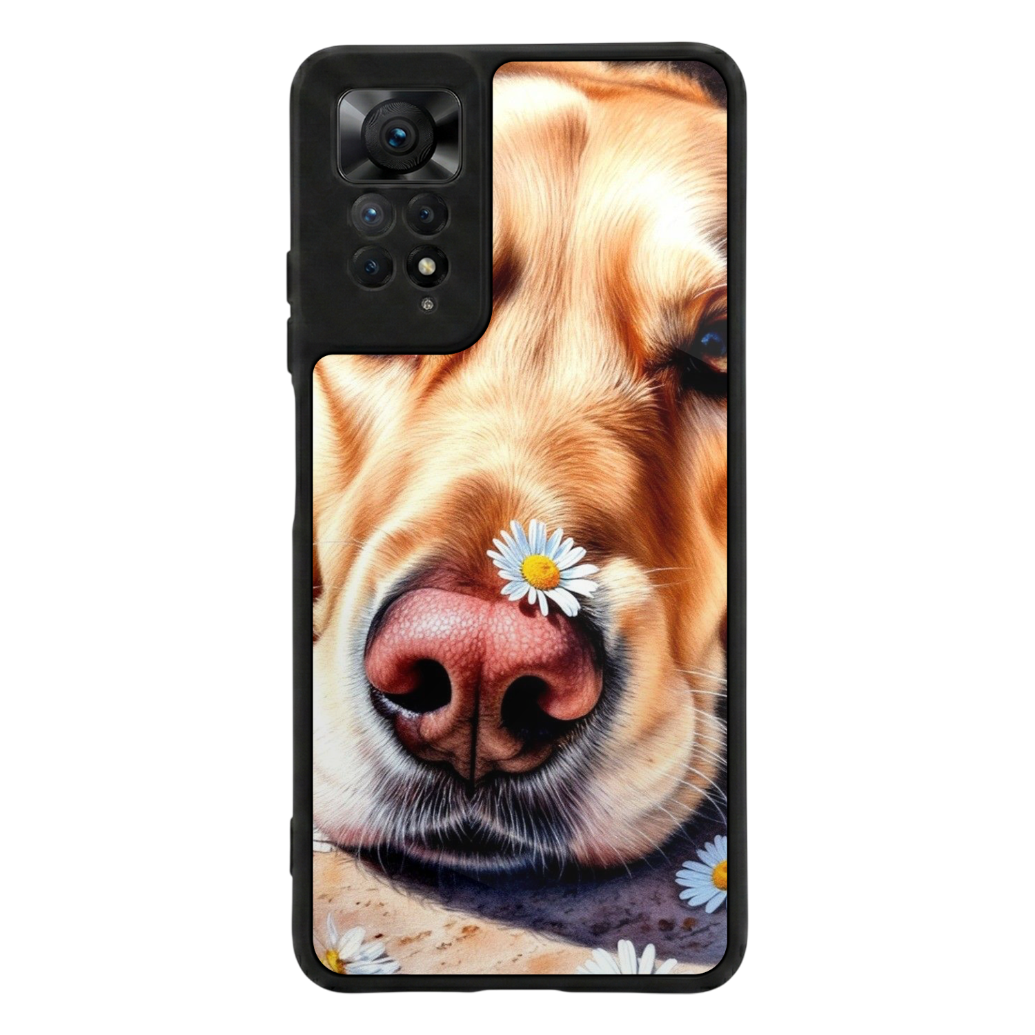 Xiaomi Redmi Note 12 Pro Uyumlu Golden Kopek Tasarımlı Glossy Premium Kılıf