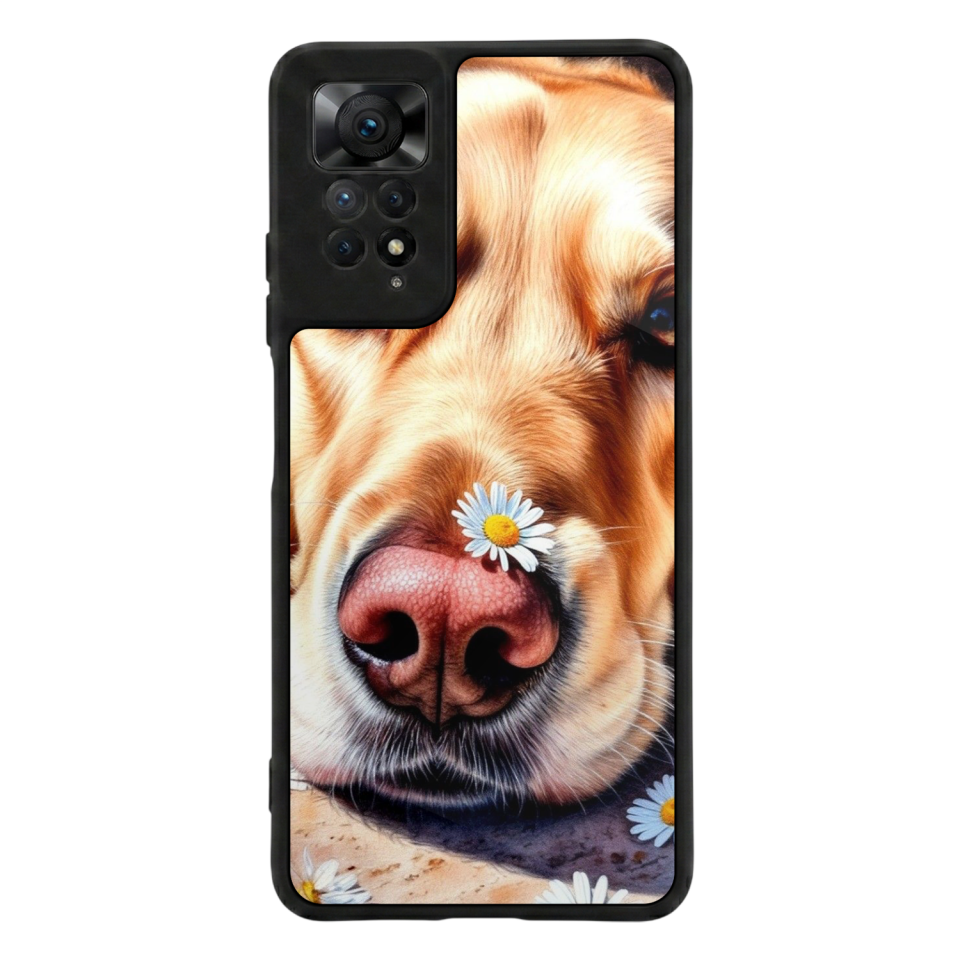 Xiaomi Redmi Note 12 Pro Uyumlu Golden Kopek Tasarımlı Glossy Premium Kılıf