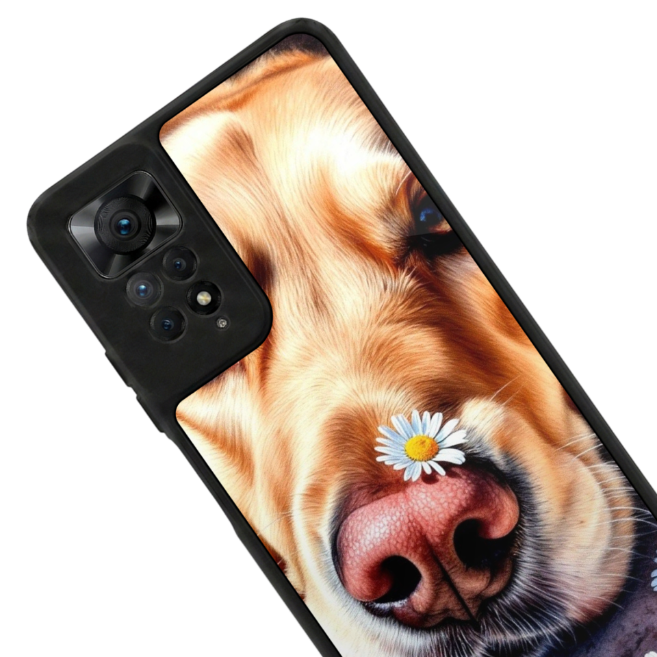 Xiaomi Redmi Note 12 Pro Uyumlu Golden Kopek Tasarımlı Glossy Premium Kılıf