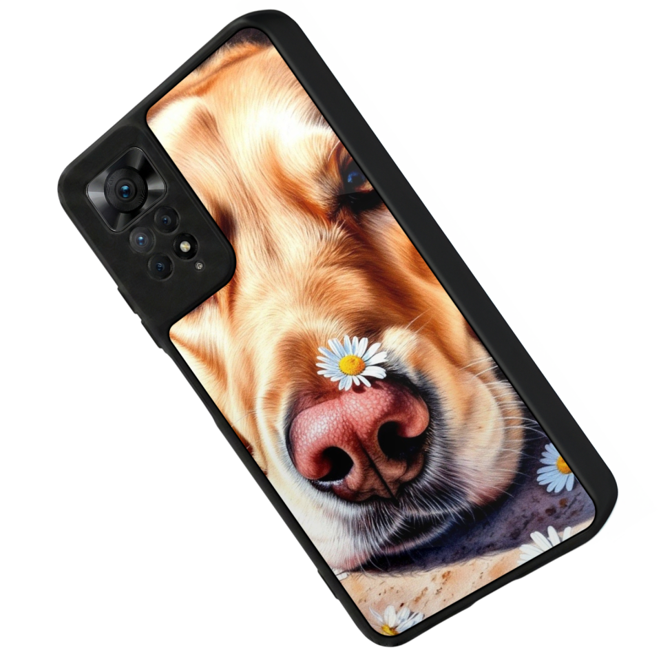 Xiaomi Redmi Note 12 Pro Uyumlu Golden Kopek Tasarımlı Glossy Premium Kılıf