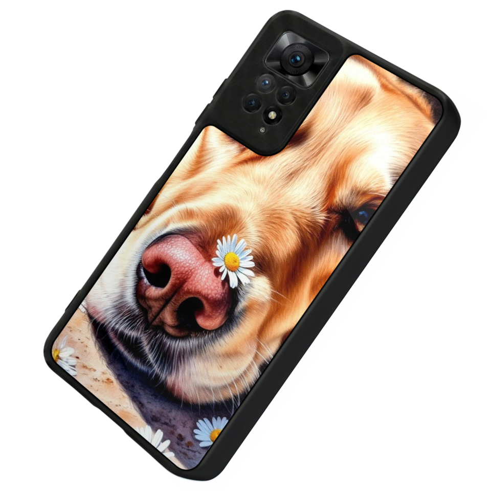 Xiaomi Redmi Note 12 Pro Uyumlu Golden Kopek Tasarımlı Glossy Premium Kılıf