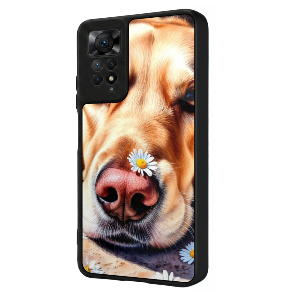 Xiaomi Redmi Note 12 Pro Uyumlu Golden Kopek Tasarımlı Glossy Premium Kılıf