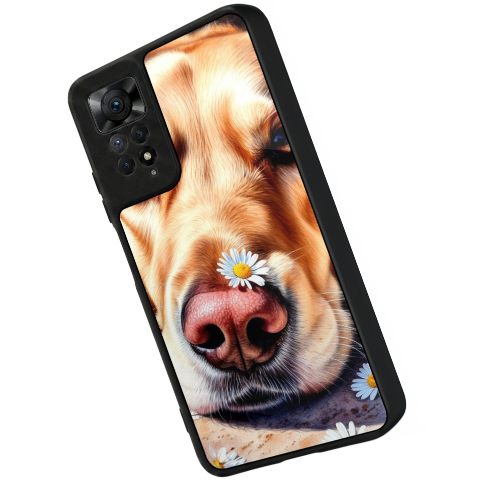 Xiaomi Redmi Note 12 Pro Uyumlu Golden Kopek Tasarımlı Glossy Premium Kılıf
