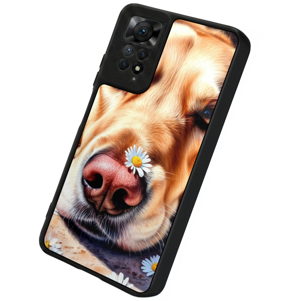 Xiaomi Redmi Note 12 Pro Uyumlu Golden Kopek Tasarımlı Glossy Premium Kılıf