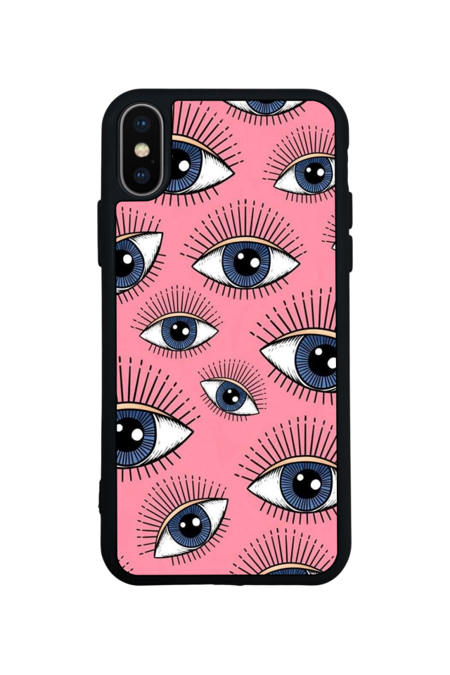 iPhone X/ XS Uyumlu Göz Tasarımlı Glossy Premium Kılıf