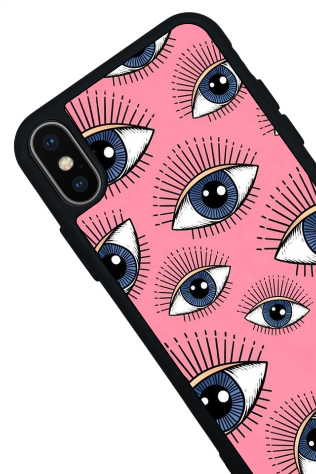 iPhone X/ XS Uyumlu Göz Tasarımlı Glossy Premium Kılıf