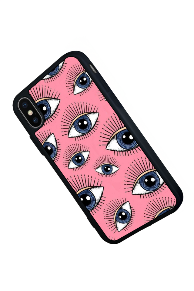 iPhone X/ XS Uyumlu Göz Tasarımlı Glossy Premium Kılıf
