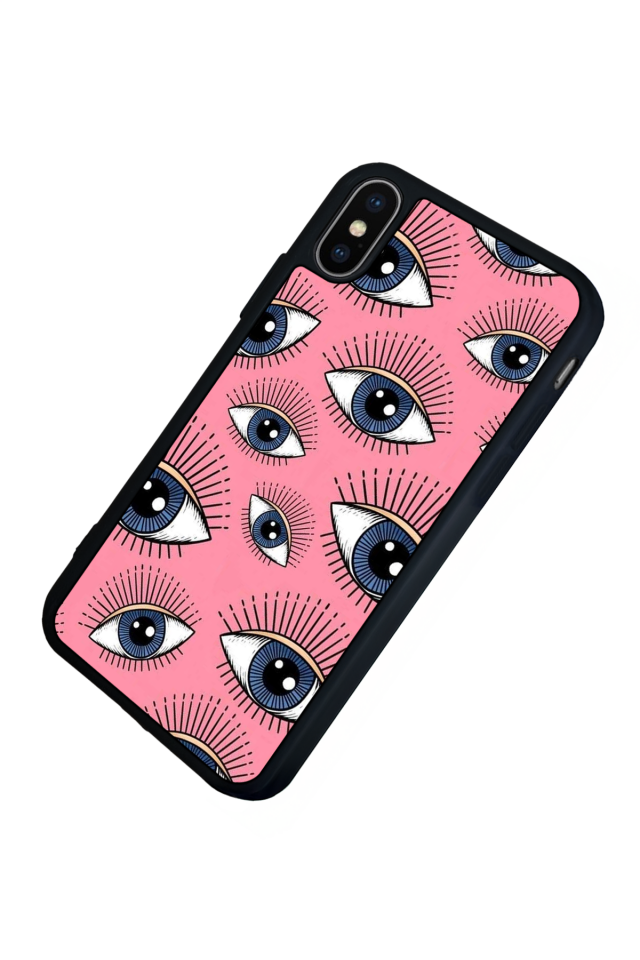 iPhone X/ XS Uyumlu Göz Tasarımlı Glossy Premium Kılıf