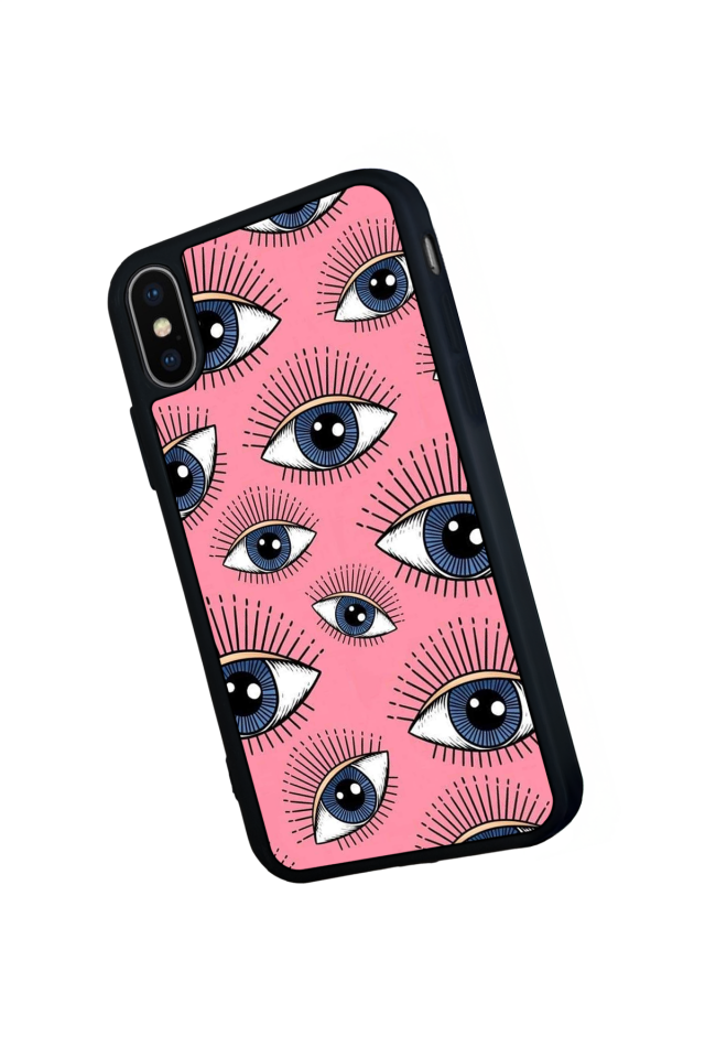 iPhone X/ XS Uyumlu Göz Tasarımlı Glossy Premium Kılıf