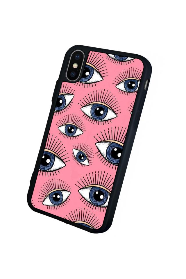iPhone X/ XS Uyumlu Göz Tasarımlı Glossy Premium Kılıf
