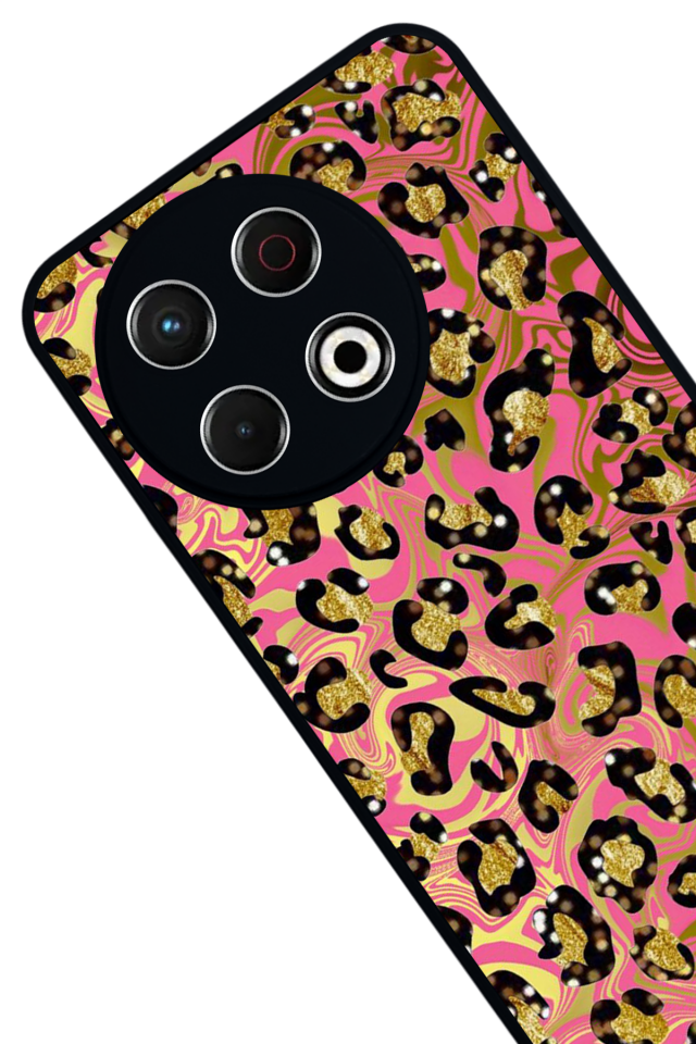 Tecno Spark 30 Pro Uyumlu Hologram Leopar Tasarımlı Glossy Premium Kılıf