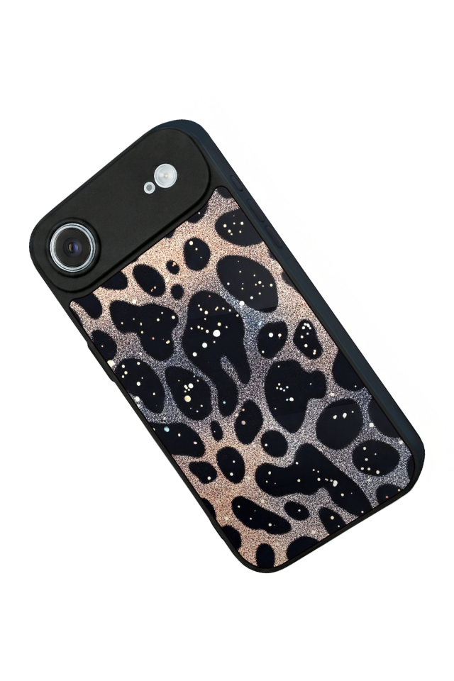 iPhone 17 Air Uyumlu Hologram Leopar Tasarımlı Glossy Premium Kılıf