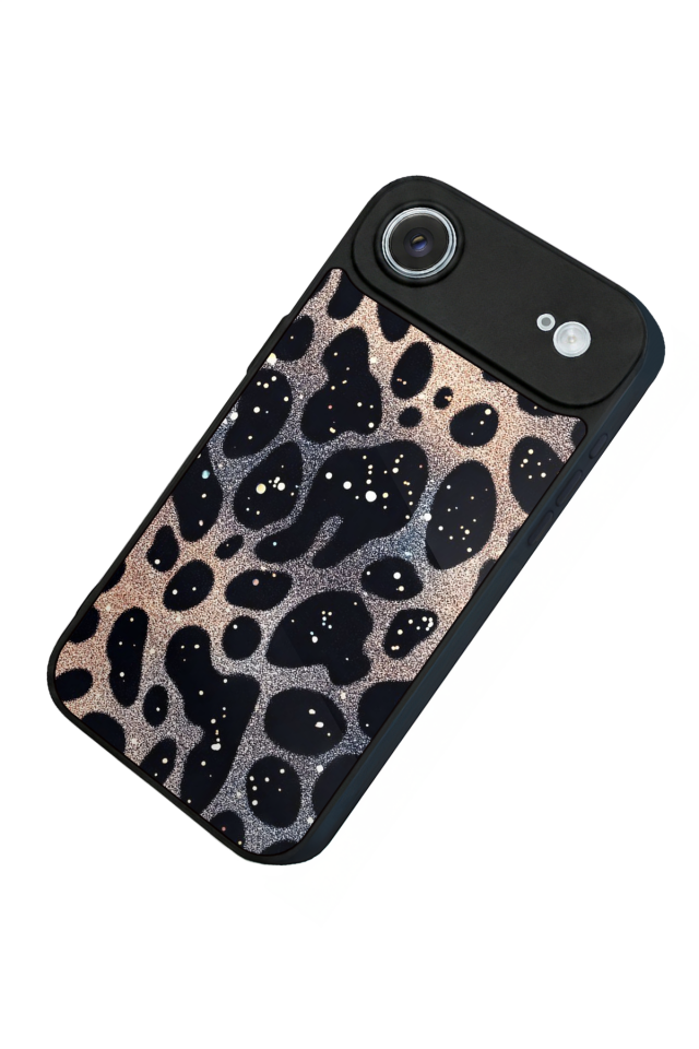 iPhone 17 Air Uyumlu Hologram Leopar Tasarımlı Glossy Premium Kılıf