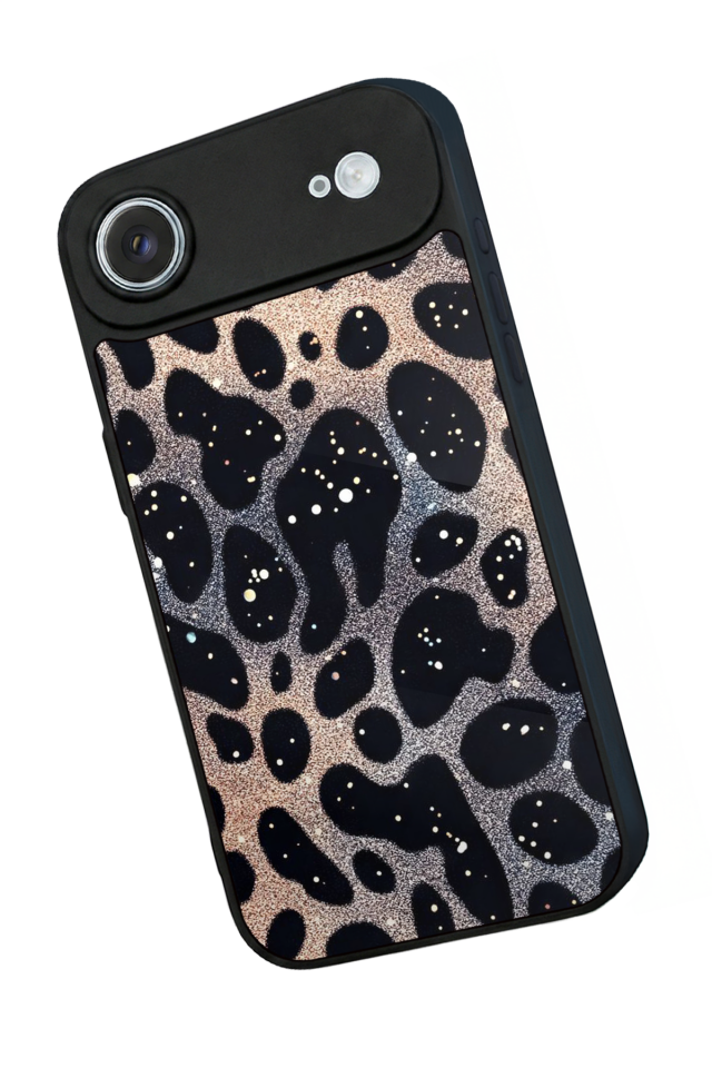 iPhone 17 Air Uyumlu Hologram Leopar Tasarımlı Glossy Premium Kılıf