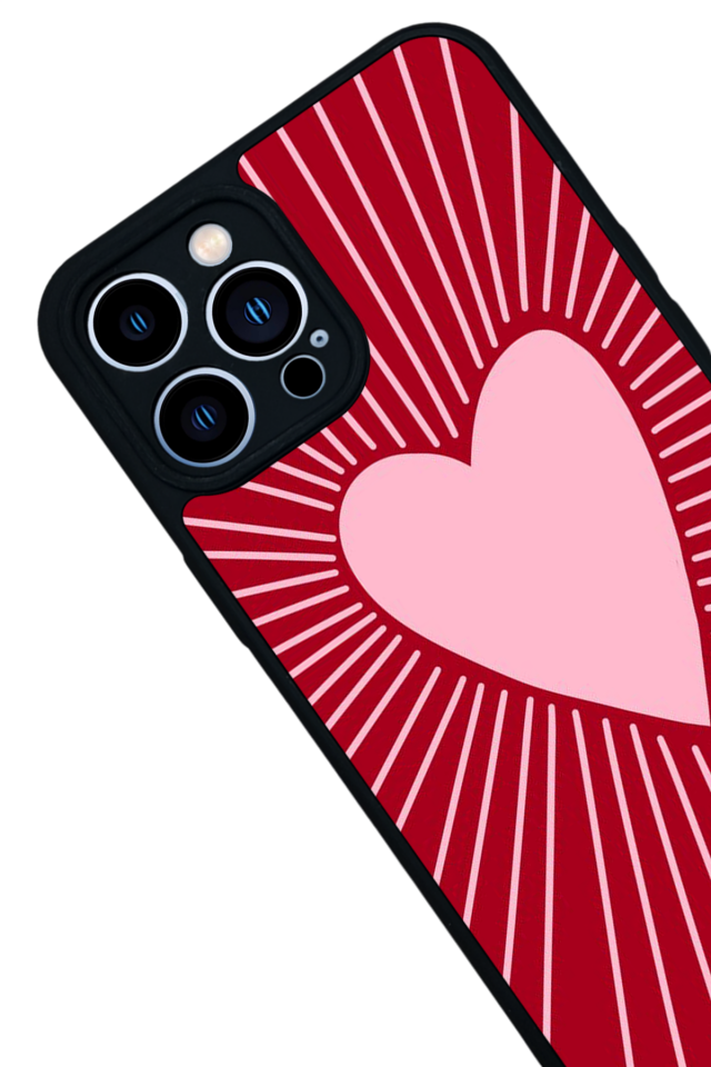 iPhone 13 Pro Max Uyumlu Kalp Love Tasarımlı Glossy Premium Kılıf