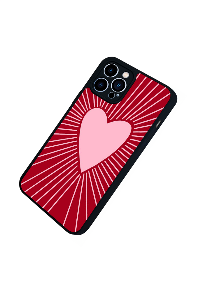 iPhone 13 Pro Max Uyumlu Kalp Love Tasarımlı Glossy Premium Kılıf