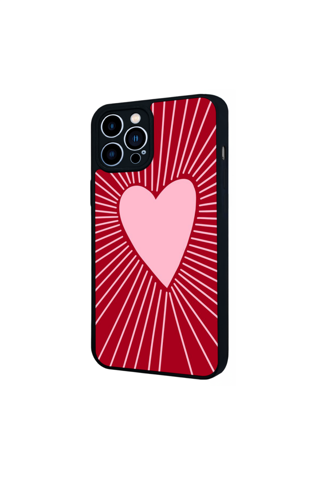 iPhone 13 Pro Max Uyumlu Kalp Love Tasarımlı Glossy Premium Kılıf