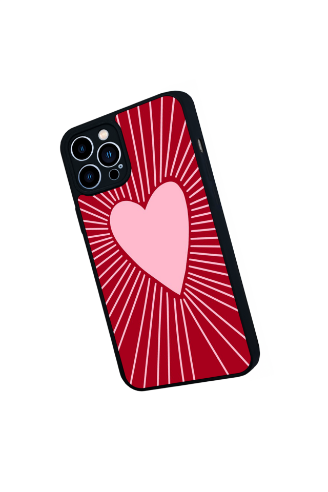 iPhone 13 Pro Max Uyumlu Kalp Love Tasarımlı Glossy Premium Kılıf