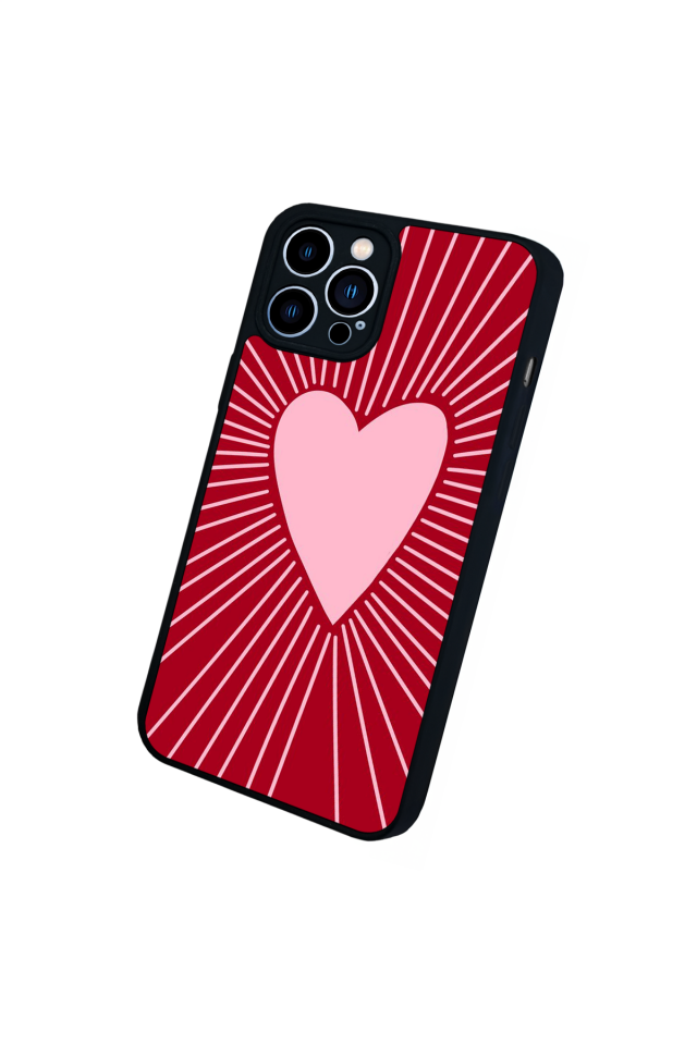 iPhone 13 Pro Max Uyumlu Kalp Love Tasarımlı Glossy Premium Kılıf