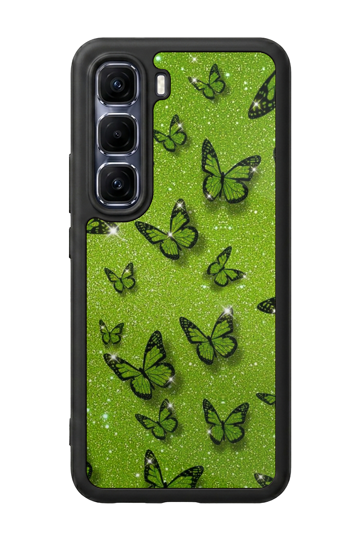 Infinix Hot 60 Pro Plus Uyumlu Kelebek Tasarımlı Glossy Premium Kılıf