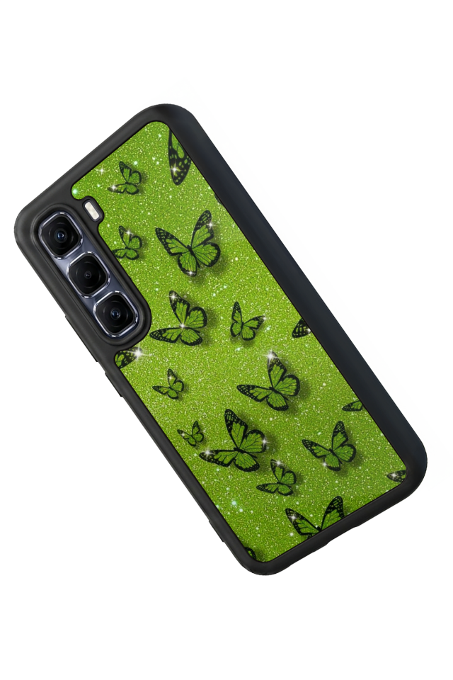 Infinix Hot 60 Pro Plus Uyumlu Kelebek Tasarımlı Glossy Premium Kılıf