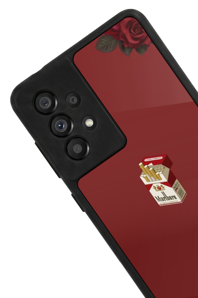 Samsung Galaxy A73 Uyumlu Kirmizi Tasarımlı Glossy Premium Kılıf