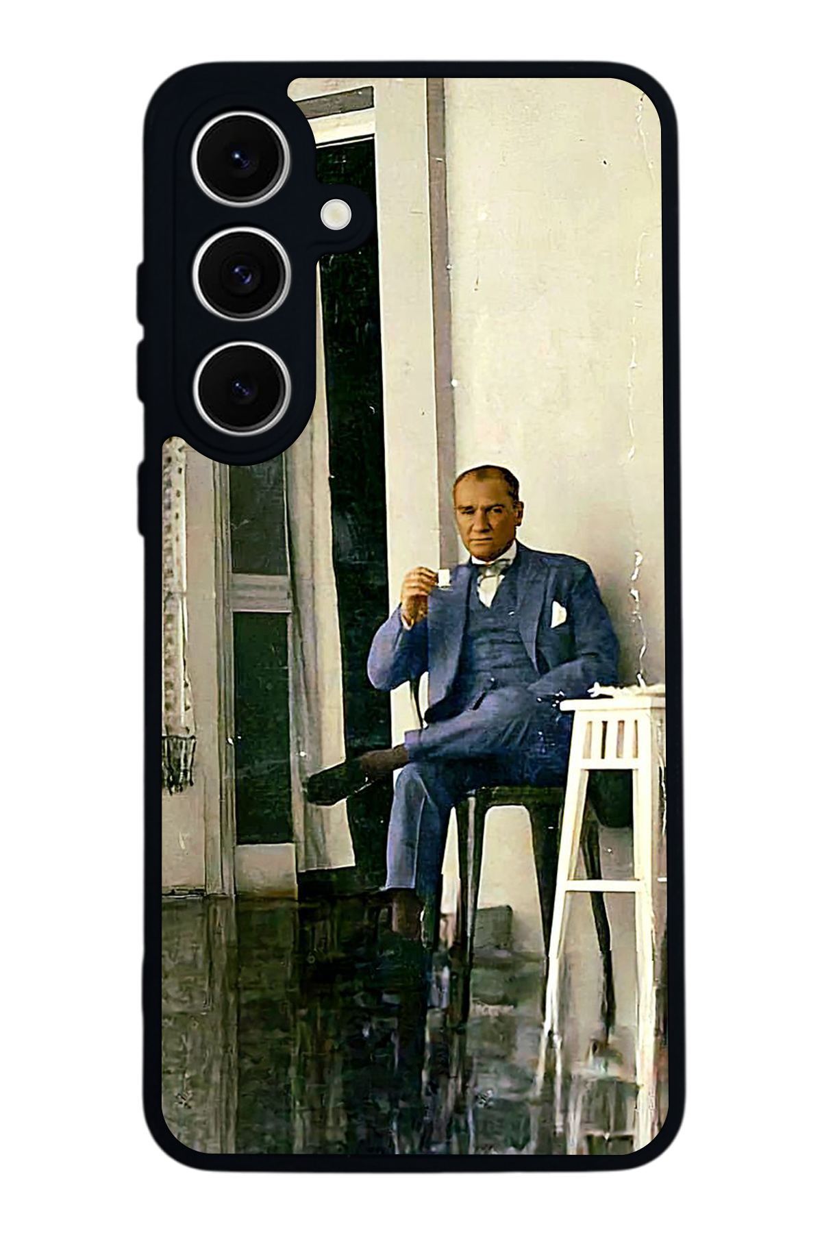 Samsung Galaxy S24 FE Uyumlu Mustafa Kemal Ataturk Tasarımlı Glossy Premium Kılıf