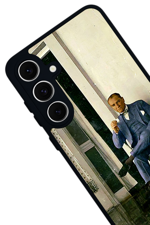 Samsung Galaxy S24 FE Uyumlu Mustafa Kemal Ataturk Tasarımlı Glossy Premium Kılıf