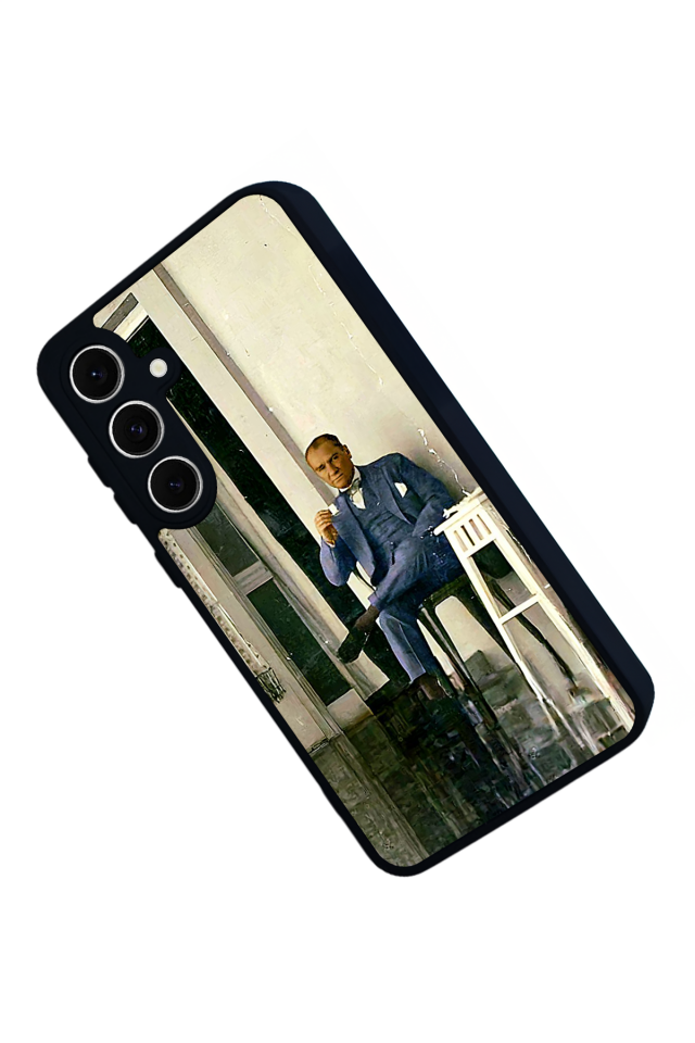 Samsung Galaxy S24 FE Uyumlu Mustafa Kemal Ataturk Tasarımlı Glossy Premium Kılıf