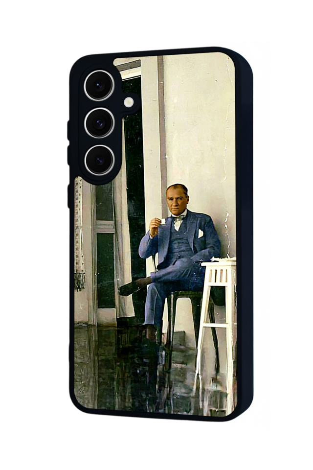 Samsung Galaxy S24 FE Uyumlu Mustafa Kemal Ataturk Tasarımlı Glossy Premium Kılıf