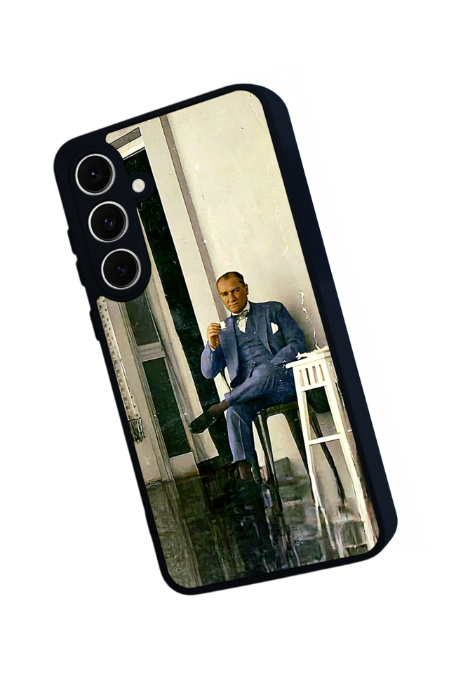 Samsung Galaxy S24 FE Uyumlu Mustafa Kemal Ataturk Tasarımlı Glossy Premium Kılıf